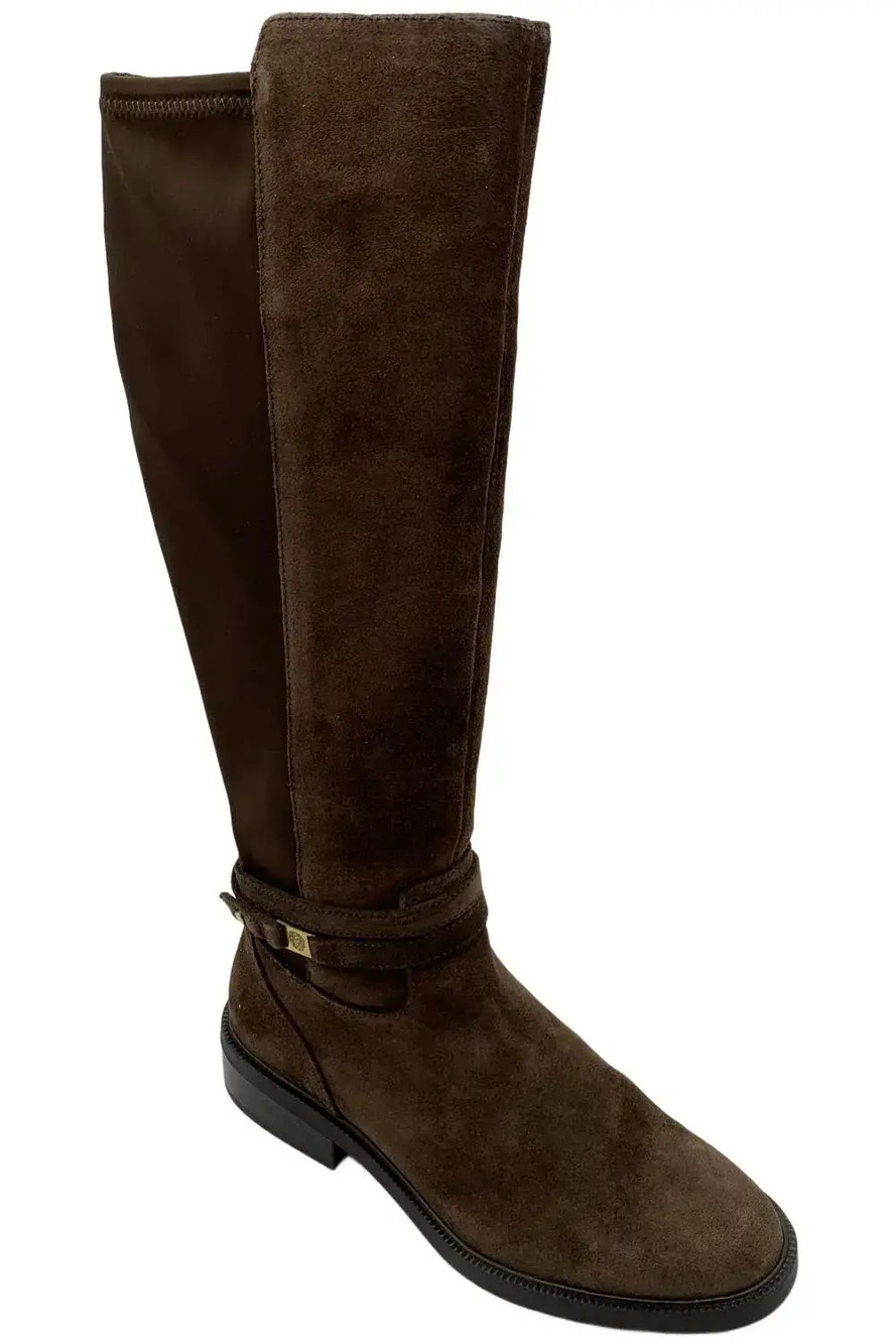 Vince Camuto Women's Medium Calf Suede Tall Boot Amabel Brownie - Wide